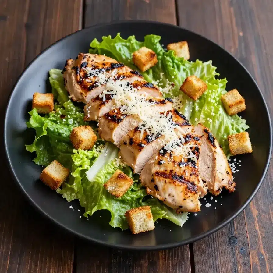 Low Carb Caesar Salad With Chicken