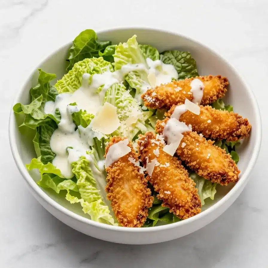 Crispy Chicken Caesar Salad Recipe