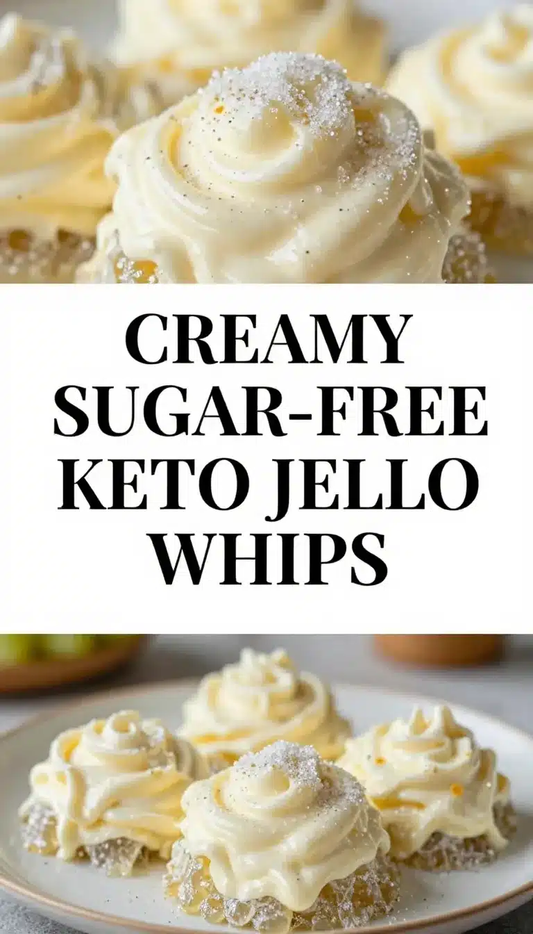 Sugar-Free Keto Jello Whips Recipe 9 A creamy sugar-free keto jello whip served in a glass bowl.