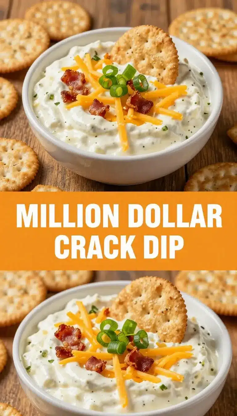 Million Dollar Crack Dip Recipe 9 A creamy and colorful million dollar crack dip served in a bowl with tortilla chips on the side