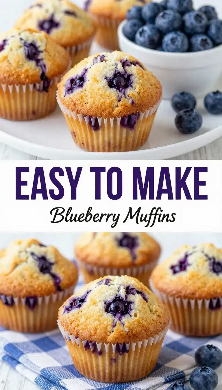 Delicious Homemade Blueberry Muffins 9 Freshly baked blueberry muffins on a cooling rack