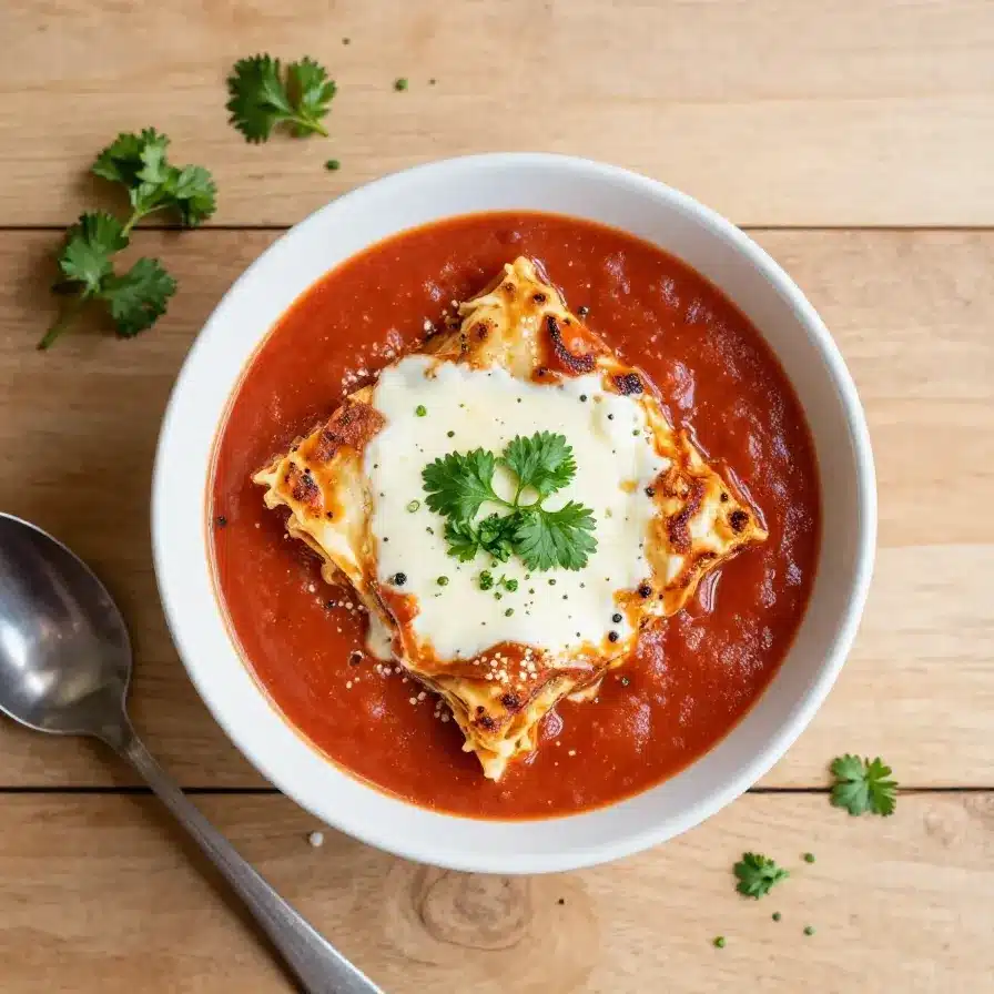 The BEST Lasagna Soup