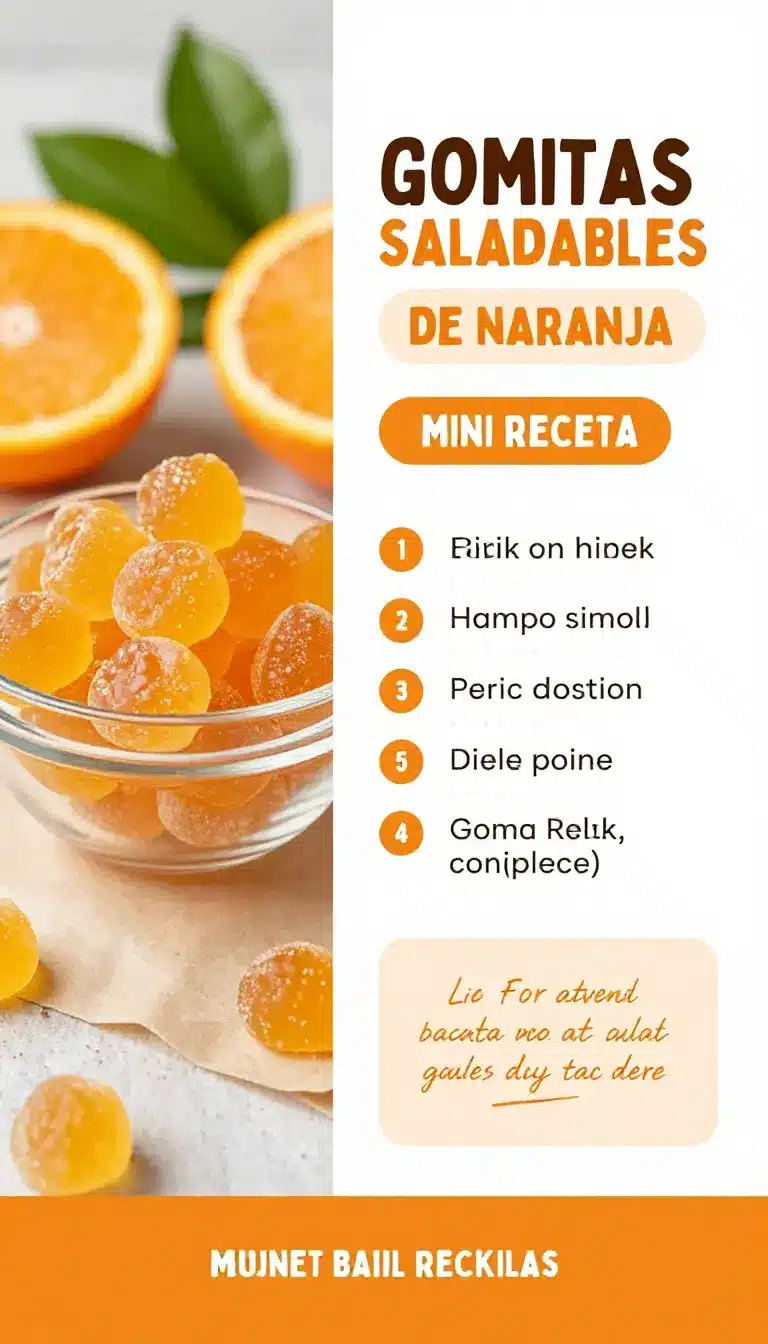 Homemade healthy orange gummies made with natural juice, arranged on a small plate with fresh orange slices nearby.