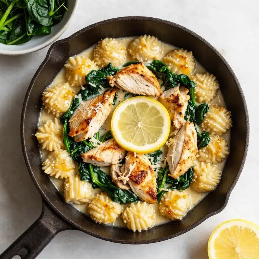 One Pan Lemon Chicken Gnocchi