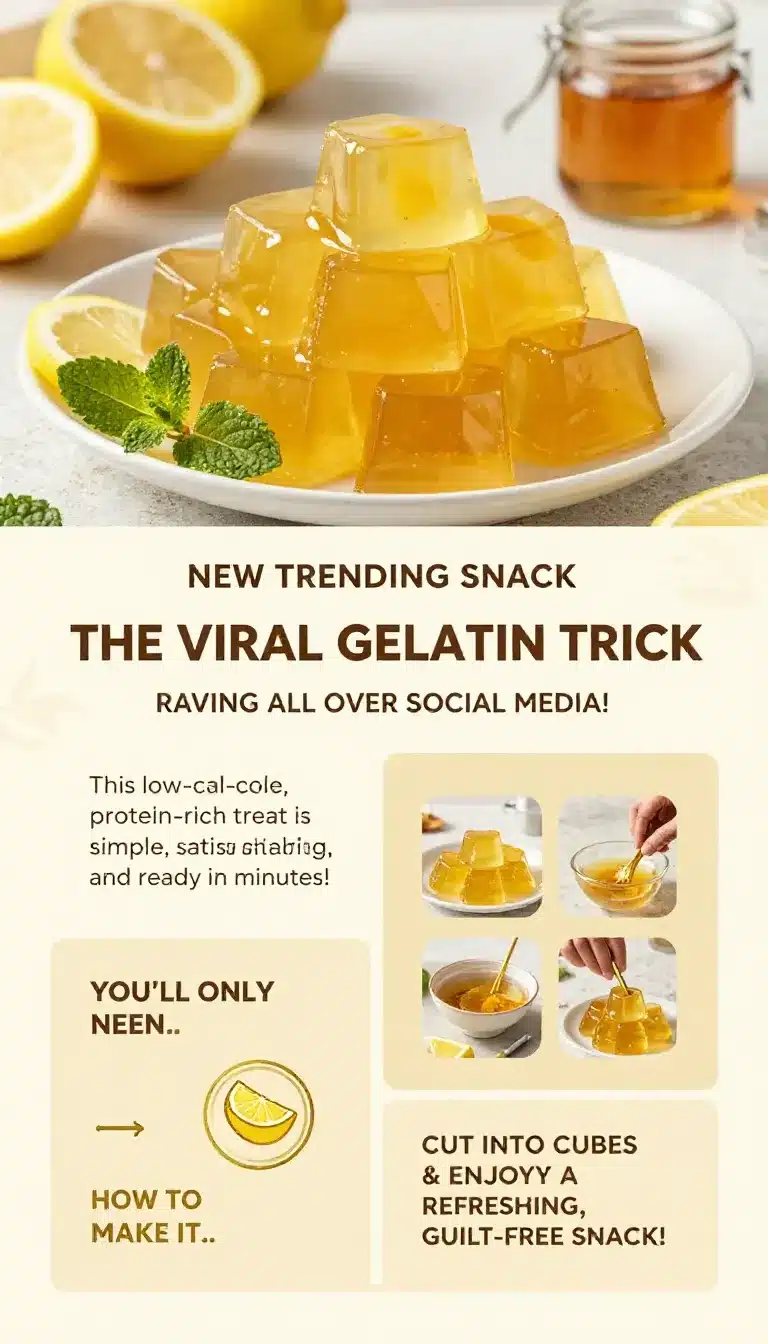 Viral Gelatin Snack That Stops Cravings Fast 8 A colorful gelatin snack served in a small glass bowl with fresh fruit, suggesting a quick craving-fighting treat.
