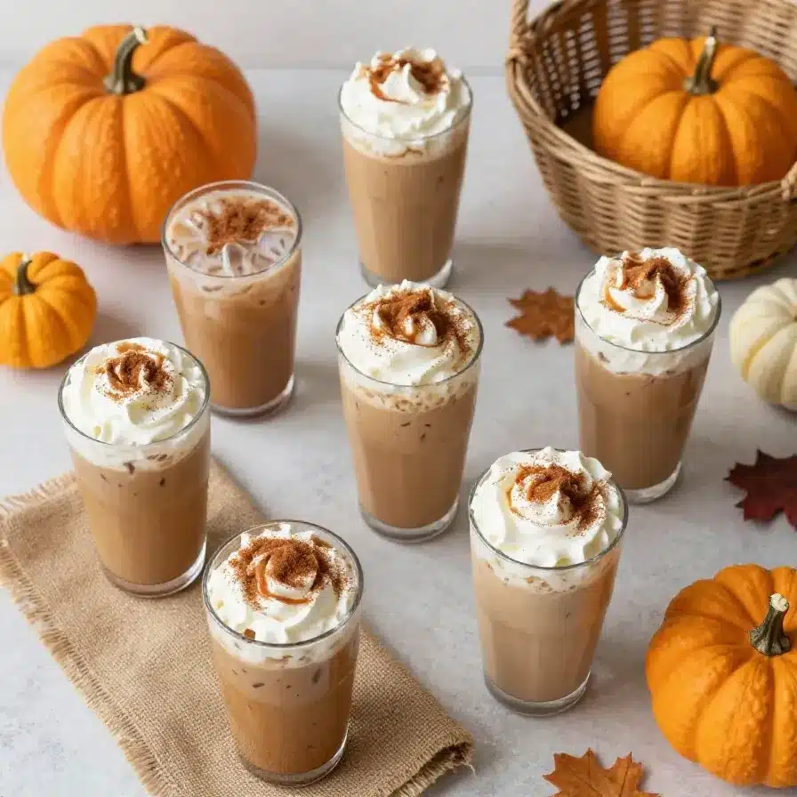 Pumpkin Spice Latte of Starbucks 5 A Starbucks Pumpkin Spice Latte in a white cup topped with whipped cream and pumpkin spice seasoning.
