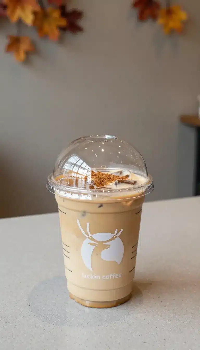 Refreshing Iced Coffee 9 A glass of refreshing iced coffee with ice cubes and a straw on a table