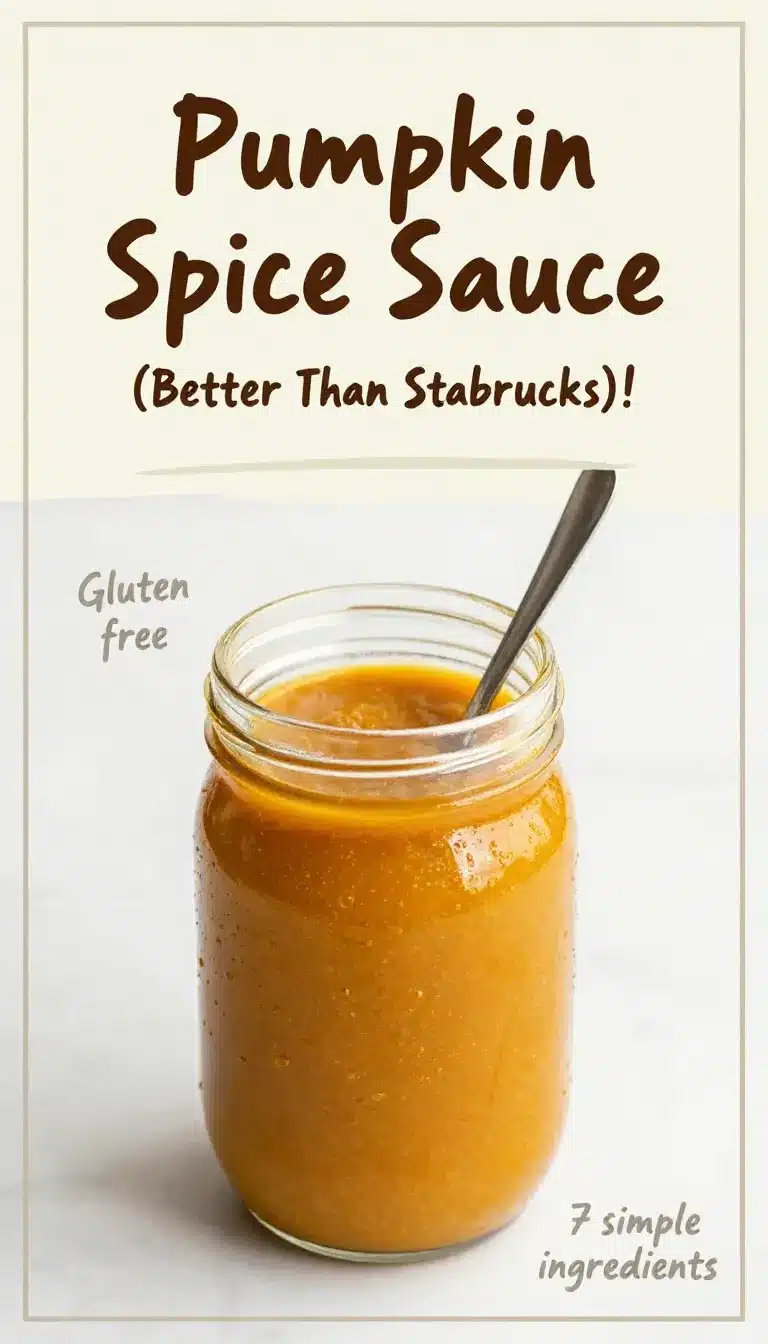 A small bowl of sweet pumpkin spice sauce with warm autumn spices and a smooth glossy texture