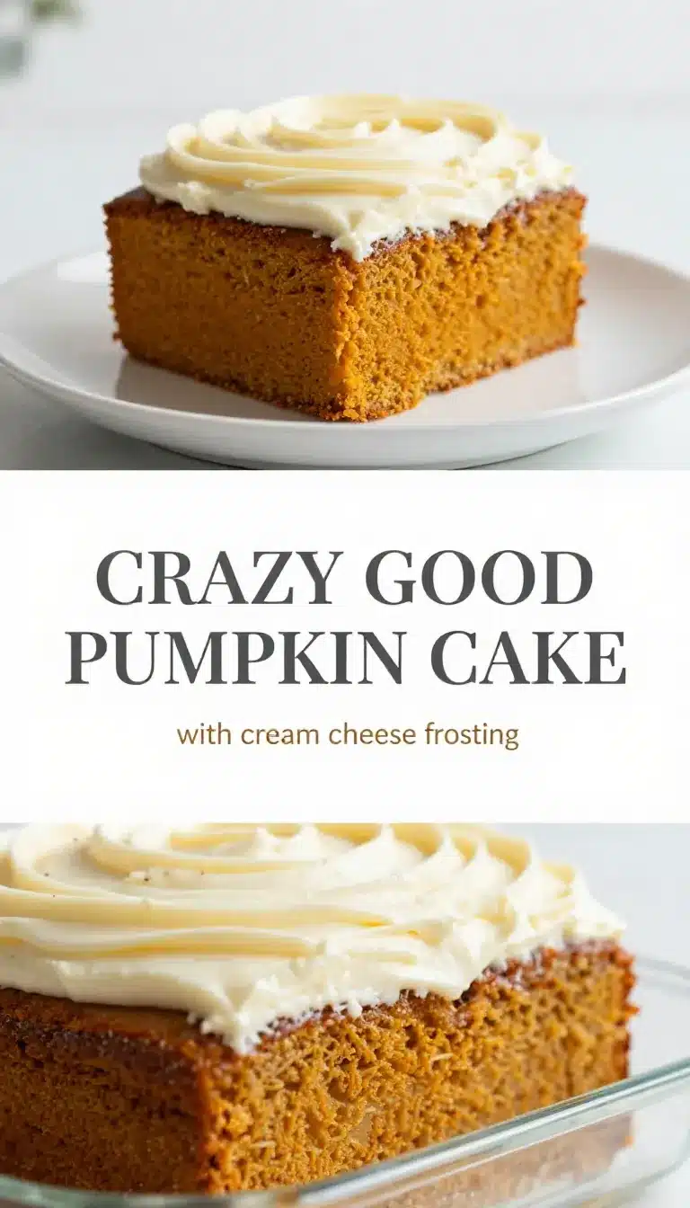 Pumpkin Cake 9 A slice of pumpkin cake with creamy frosting on a white plate