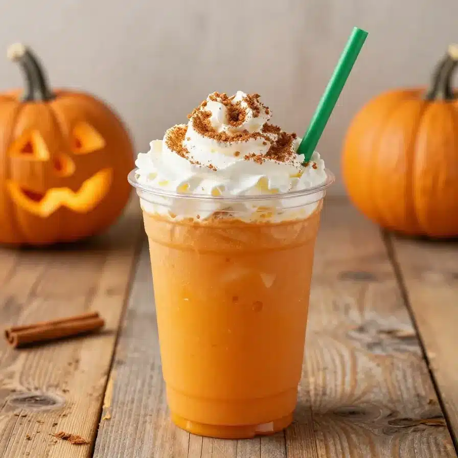Candy Corn Latte Drink