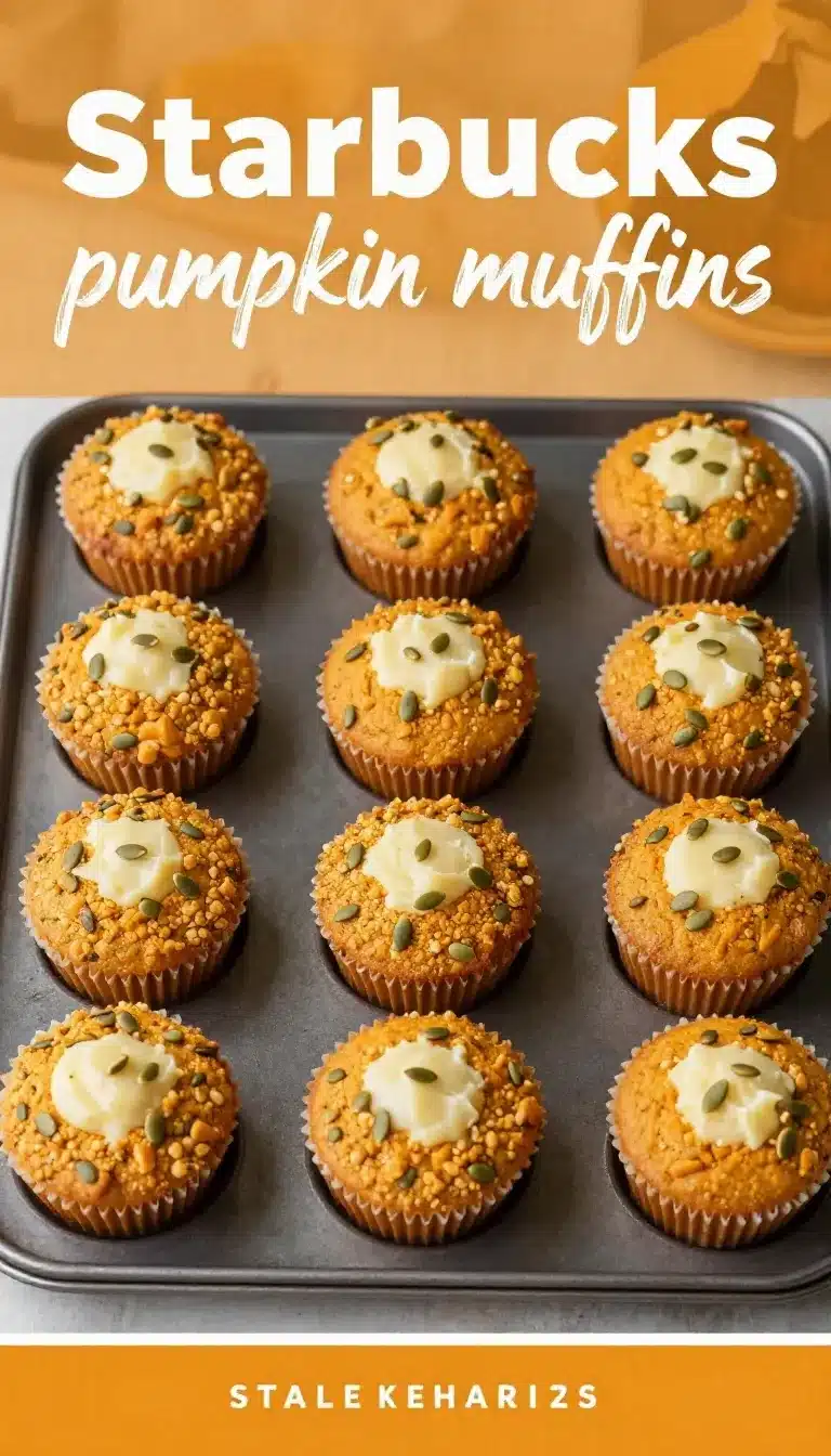 Starbucks Pumpkin Muffins Copycat Recipe 9 Homemade Starbucks pumpkin muffins topped with a crumbly streusel on a white plate